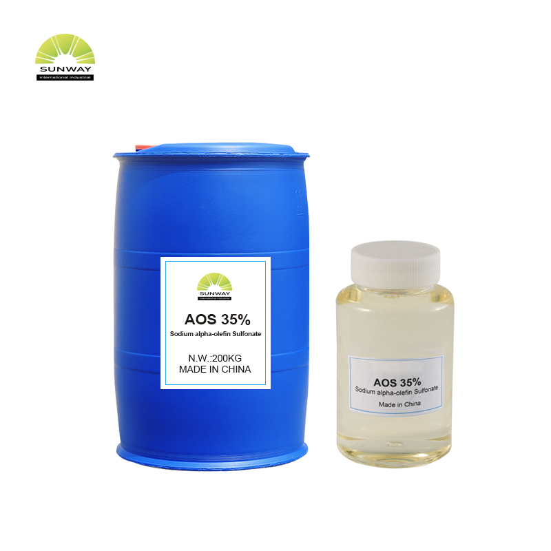 SUNWAY CAS 68439-57-6 35% Flüssigkeit 92% Pulver Aos Natrium Alpha Olefinsulfonat