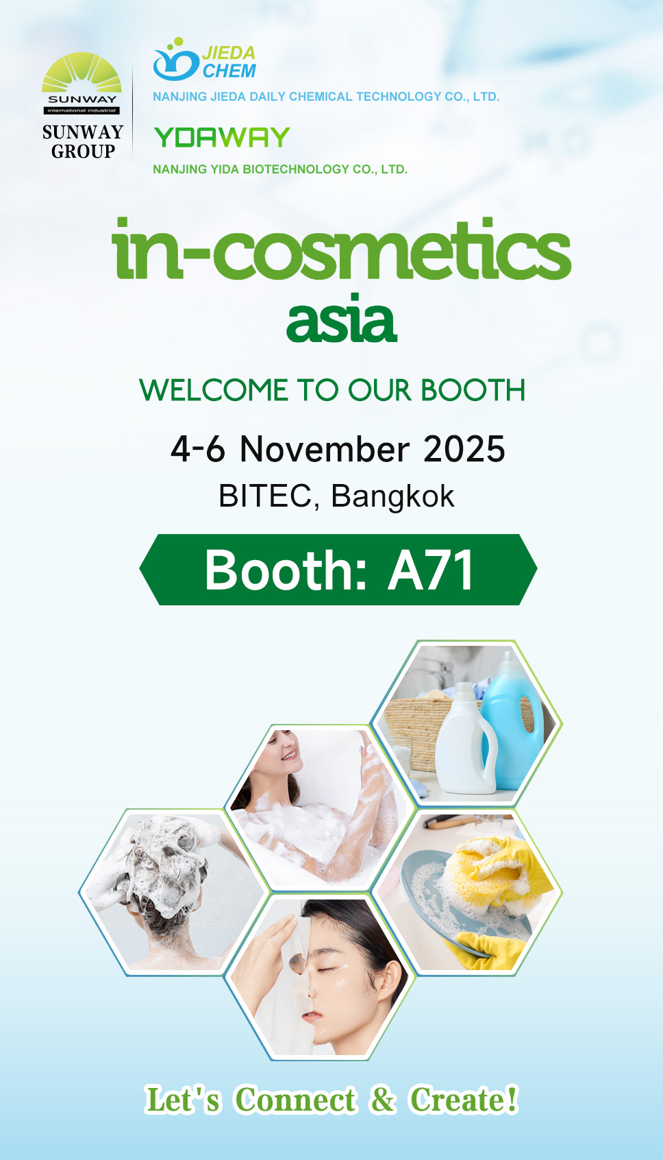 Sunway Group auf der In-Cosmetics Asia 2025 – Stand A71
