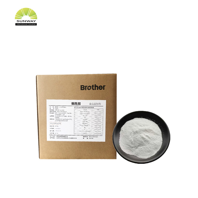 Kosmetikrohstoff Niacinamid-Vitamin-B3-Pulver aus Fabriklieferung für aufhellendes Serum