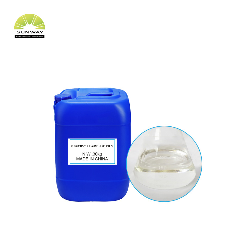 Tägliche Lieferung von Chemikalienrohstoffen für die Fabrik: PEG-8 Capryl-/Caprinsäureglyceride